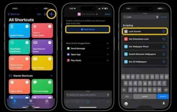 尚志苹果14锁屏维修店分享iPhone14升级iOS16.4后如何创建锁屏快捷方式 