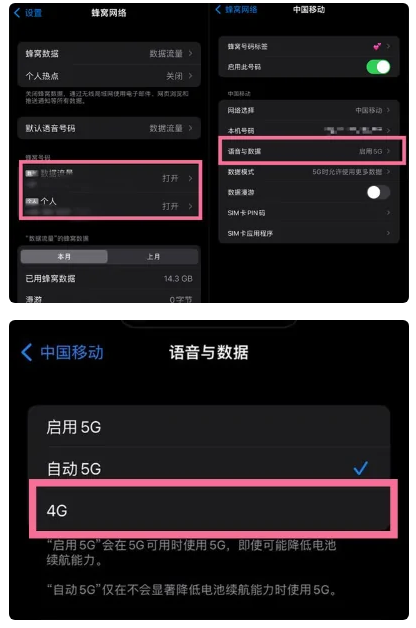 尚志苹果手机维修分享iPhone14如何切换4G/5G? iPhone14 5G网络切换方法 